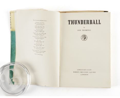 FLEMING, Ian (1908-64). Thunderball, London, 1960, 8vo, original mustard wrappers, dust-jacket by Richard Chopping. UNCORRECT