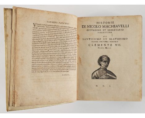 MACHIAVELLI, Nicolò (1469-1527). Tutte le Opere ... Divisi in V. Parti, [?Geneva: no publisher but ?Pietro Aubert], 1550 [but