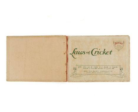 CRICKET - Charles CROMBIE (1880-1967). Laws of Cricket, London, [1907], oblong 4to, 12 coloured plates by Charles Crombie (pl