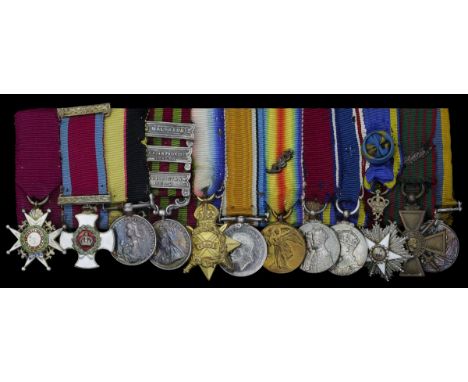 Sold by the Estate of a Direct DescendentThe mounted group of twelve miniature dress medals worn by Brigadier-General G. R. C