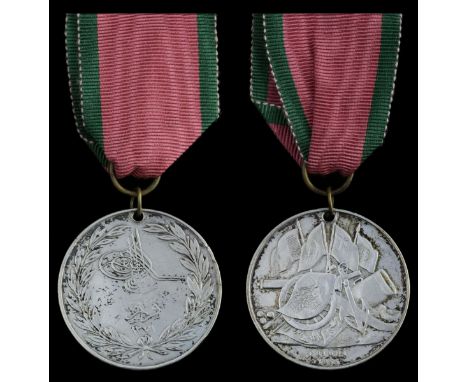 (x) Turkish Crimea 1855, British issue (3864 Pvte W. McCracken. 18th R. I. Regt.), period engraved naming, pierced with dual 