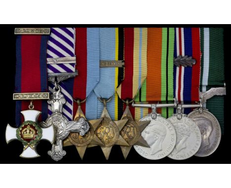 The outstanding Second World War pathfinder's immediate D.S.O., D.F.C. and Bar group of eight awarded to Wing Commander D. A.