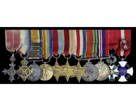 The mounted group of eleven miniature dress medals worn by Captain G. B. Villiers, Royal NavyThe Most Excellent Order of the 