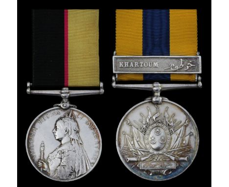 (x) Pair: Lance-Corporal J. Goode, Royal Warwickshire RegimentQueen’s Sudan 1896-98 (3769 Pte. J. Goode. 1/R. War: R.); Khedi