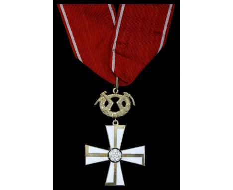 (x) Finland, Republic, Order of the Cross of Liberty, Military Division, Commader's neck Badge, dated '1941' to reverse, 80mm
