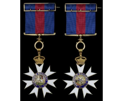 (x) The Most Distinguished Order of St. Michael and St. George, (C.M.G.), Companion’s breast Badge, gold and enamels, with go