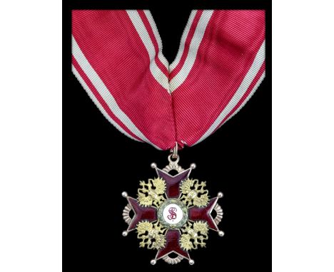 (x) Russia, Imperial, Order of St. Stanislaus, neck Badge, Civil Division, by Keibel, St. Petersburg, 45mm, gold (56 zolotnik