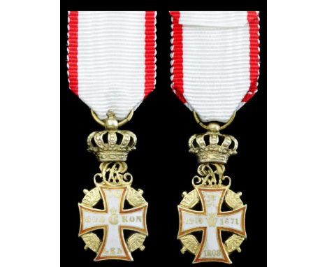 Denmark, Kingdom, Order of the Dannebrog, C.X.R. (1912-47), 23mm including crown suspension x 12mm, gold, silver-gilt and ena