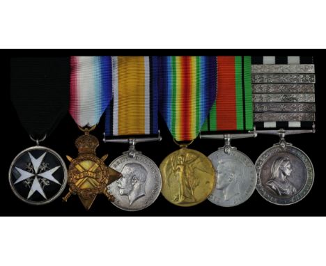 An Order of St. John group of six to District Superintendent G. Goulburn, St. John Ambulance Brigade, late Royal Army Medical