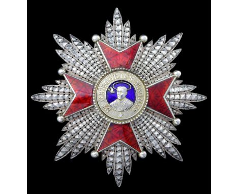 (x) Vatican, Holy See, Order of St. Gregory, a Star of German manufacture, 82mm, silver, silver-gilt and enamel, the retainin