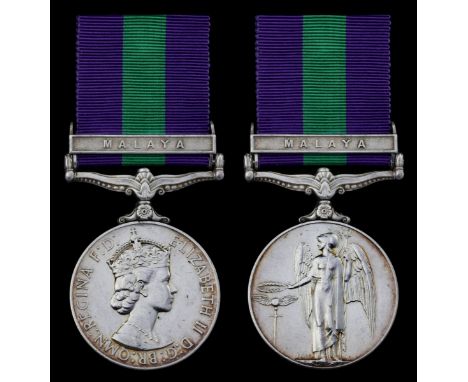 (x) General Service 1918-62, 1 clasp, Malaya (4731 Pte. Moffat. Rh. A. R.), very fine. Subject to 5% tax on Hammer Price in a