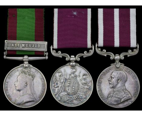 (x) An M.S.M. group of three awarded to Battery Sergeant-Major T. Colclough, Royal ArtilleryAfghanistan 1878-80, 1 clasp, Ali