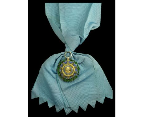 (x) Cuba, Republic, Order of Manuel Cespedes, sash Badge, 50mm, silver-gilt and enamel, good very fine, with full sash riband