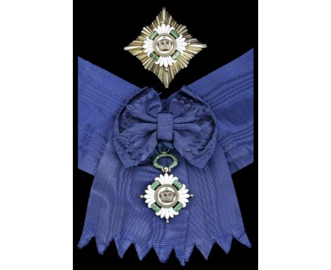(x) Yugoslavia, Kingdom, Order of the Crown, Knight Grand Cross set of Insignia, sash Badge, 75mm including wreath suspension