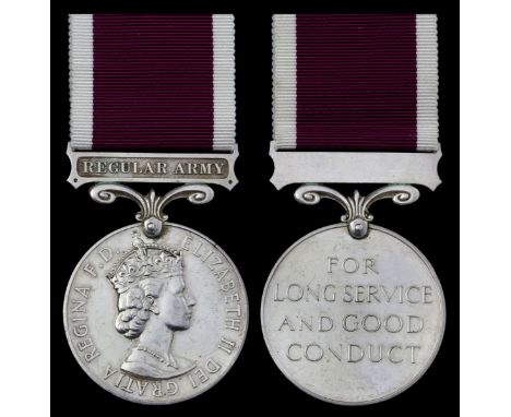 (x) Army L.S. &amp; G.C., E.II.R., Regular Army (22539519 Sgt. K. Atkinson. SASC.), very fine and scarce. Subject to 5% tax o