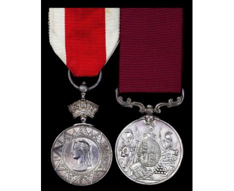Pair: Colour Sergeant-Major J. Jepson, 4th Foot, late 15th HussarsAbyssinia 1867 (4360 Cr. Sergt. Joseph Jepson 1st. Batt. 4t
