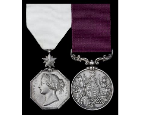 (x) A very rare pair awarded to Sergeant D. Bloomfield, Middlesex Militia, late Colour Sergeant, Royal Marines, who served ab