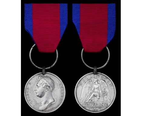 (x) An important Waterloo Medal to Private J. Hudson, 2nd Battalion, Grenadier Guards; Hudson served with Lord Saltoun's Ligh