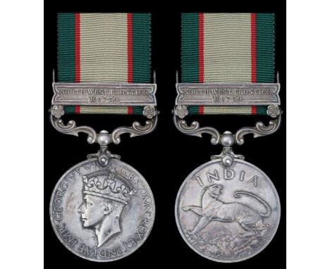 India General Service 1936-39, 1 clasp, North West Frontier 1937-39 (7013188 Rfmn. R. Milligan. R.U. Rif.), nearly extremely 