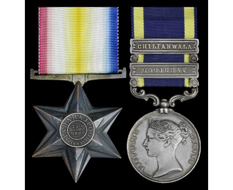(x) Pair: Riding Master R. Crux, 2nd Brigade, Bengal Horse ArtilleryMaharajpoor Star 1843 (Drill Serjt. R. Crux, 2nd Brigade 