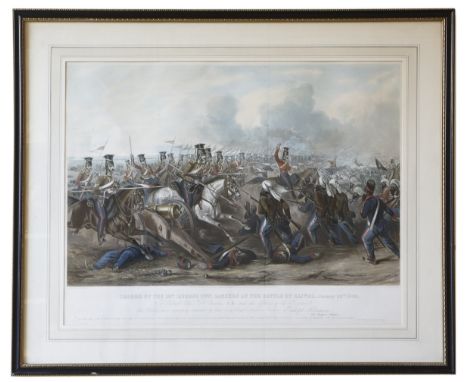 Charge of the 16th (Queen's Own) Lancers at the Battle of Aliwal, January 28th 1846.Published by R. Ackermann, 191 Regent Str