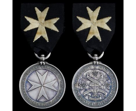 A rare Order of St. John of Jerusalem Life Saving Medal in Silver to Mr A. H. Stokes, H.M. Inspector of Mines, for gallantry 