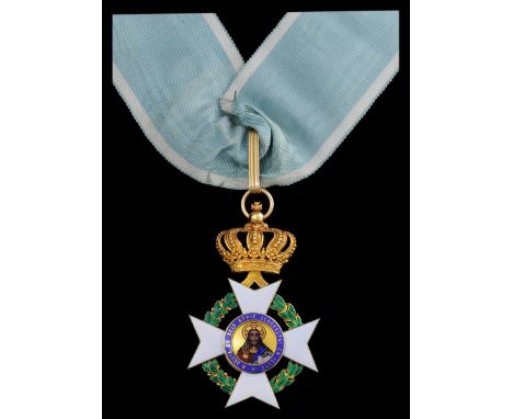 (x) Greece, Kingdom, Order of the Redeemer, Commander's neck Badge, 70mm including crown suspension x 45mm, gold, silver-gilt