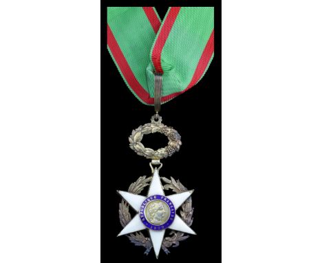 (x) France, Republic, Order of Agricultural Merit, neck Badge, 90mm including wreath suspension x 51mm, silver-gilt and ename