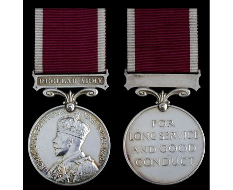 (x) Army L.S. &amp; G.C., G.V.R., 3rd issue, Regular Army (7015 Rfmn. A. Bellows. Cameronians.), light edge wear, very fine. 
