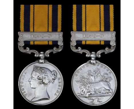 South Africa 1877-79, 1 clasp, 1878-9 (157. Pte. J. Kelly. 1/13th. Foot.), edge bruise and light scratching to cheek, otherwi