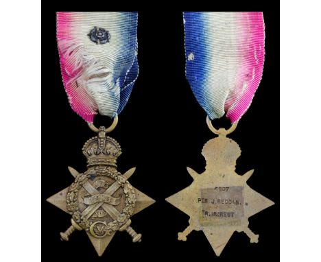 (x) 1914 Star (5807 Pte. J. Reddan. R. Ir: Regt), traces of lacquer, very fine. Subject to 5% tax on Hammer Price in addition