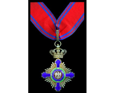 (x) Romania, Kingdom, Order of the Star, Civil Division, Commander's neck Badge, by Resch, 96mm including crown suspension x 