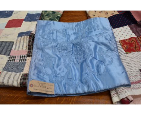 Two antique patch work quilts,both unfinished projects and are not padded or backed,brilliant bright colours and patterns thr