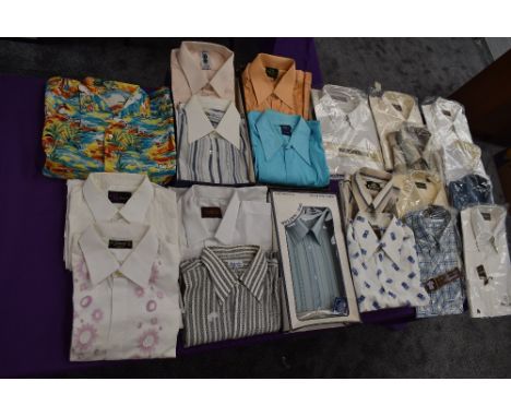 Twenty one gents vintage and retro shirts, a lot still in packaging, various styles and designs.

no nylon shirts, predominan