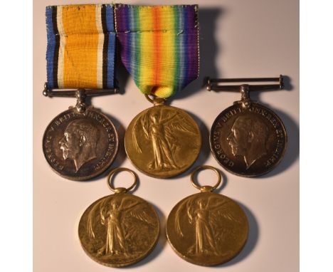 Medals, WW1, Local Interest, pair, British War, 1914-1918 and Allied Victory medals, named to 28740 Pte. W. Corless Notts & D