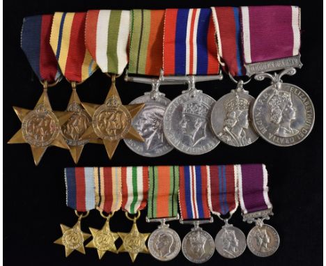 Medals, WW2, Coronation, Army LSGC, group of seven, corresponding miniature en suite, Sgt. F.W. Robinson, RE, 1939-1945 Star,