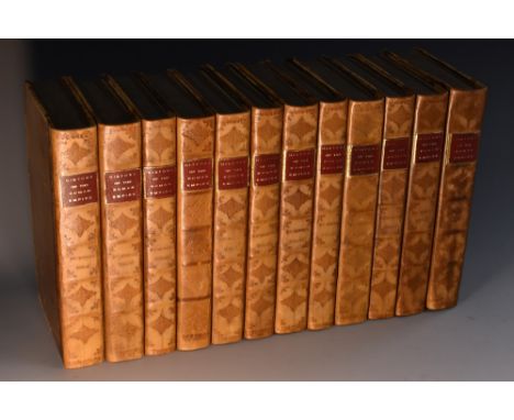 Gibbon (Edward), The History of the Decline and Fall of the Roman Empire, twelve-volume set, T. Caddell and W. Davies, London