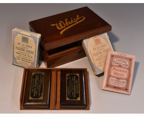 A late Victorian/Edwardian mahogany playing card box, The Sandringham Whist cabinet, by Charles Goodall & Son Ltd, London, hi