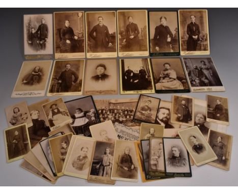 Photography - a collection of a carte de visites and cabinet portrait photographs, mostly by Birmingham photographers, relati