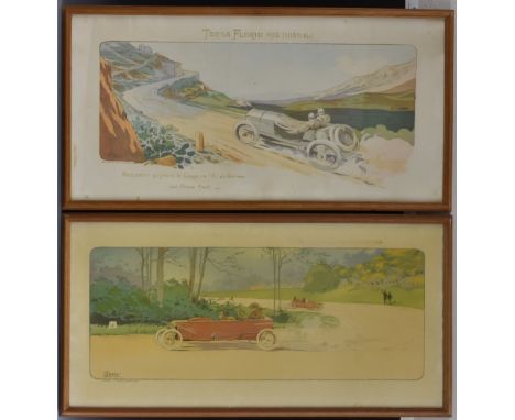Gamy [psued. Marguerite Montaut, (French, early 20th century)], after, Targa Florio 1913 (1050km), Nazzaro gagnant la Coupe d