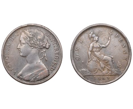 Victoria (1837-1901), Penny, 1869, dies Jg (Gouby A; F 59; BMC 1685; S 3954). Good fine £150-£180