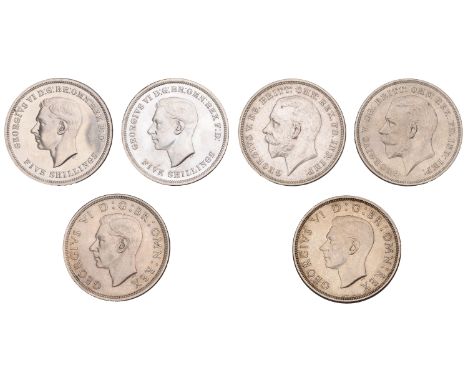 George V (1910-1936), Crowns (2), 1935 (S 4048); George VI, Crowns (4), 1937 (2), 1951 (2) (S 4078, 4111) [6]. About extremel