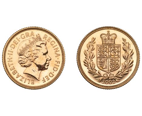 Elizabeth II (1952-2022), Sterling issues, Sovereign, 2002 (M 316; S SC5). Light marks, good extremely fine £280-£320