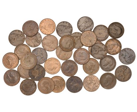 Edward VII (1901-1910), Farthings (9), 1902-10 inclusive (S 3992); George V, Farthings (27), 1911-36 inclusive (S 4059-61) [3