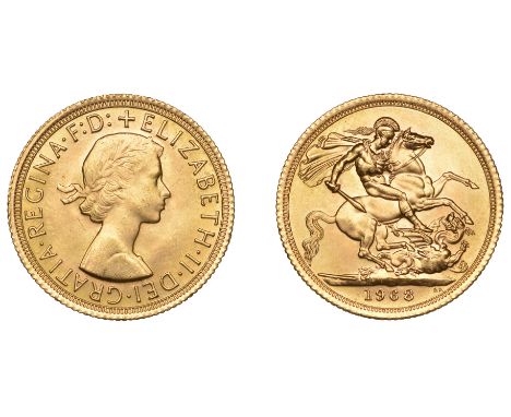 Elizabeth II (1952-2022), Sterling issues, Sovereign, 1968 (M 306; S 4125). Good extremely fine £200-£260