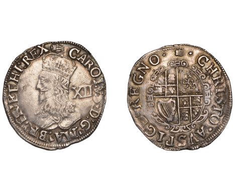 Charles I (1625-1649), Tower mint, Shilling, Gp E, type 3a, mm. tun, bust 3, larger portrait, no inner circles, 6.11g/1h (Sha