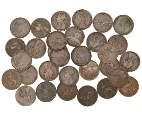 Victoria (1837-1901), Halfpence (31), 1865-69, 1871-73, 1874h, 1875, 1875h, 1876h, 1877-81, 1881h, 1882h, 1883-85, 1888-92, 1