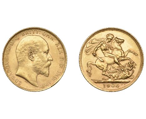 Edward VII (1901-1910), Sovereign, 1904 (M 176; S 3969). Extremely fine  £340-£400