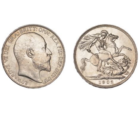 Edward VII (1901-1910), Crown, 1902, edge ii (ESC 3560; S 3978). Extremely fine or a little better, some residual lustre  £20