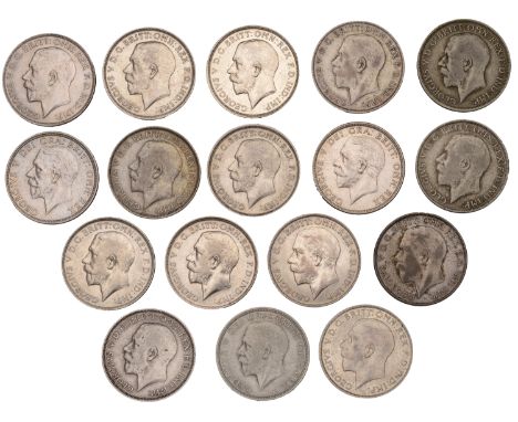 George V (1910-1936), Florins (17), 1911, 1913, 1915-26, 1929, 1930, 1932 (S 4012, 4022A, 4038) [17]. Varied state £100-£150